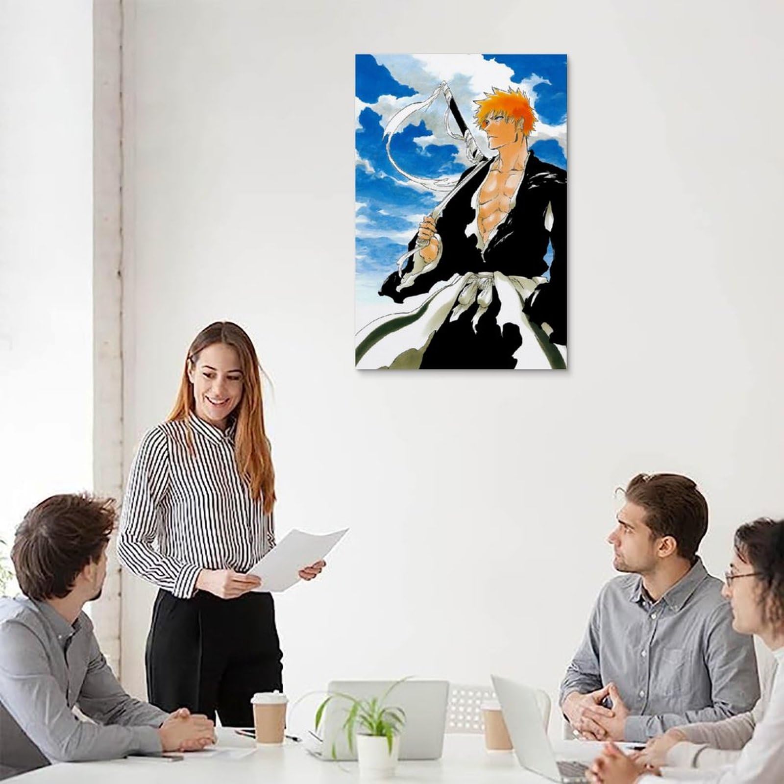 Amazon.com: ZJIZOU Bleach Kurosaki Ichigo Anime Art Poster, Music