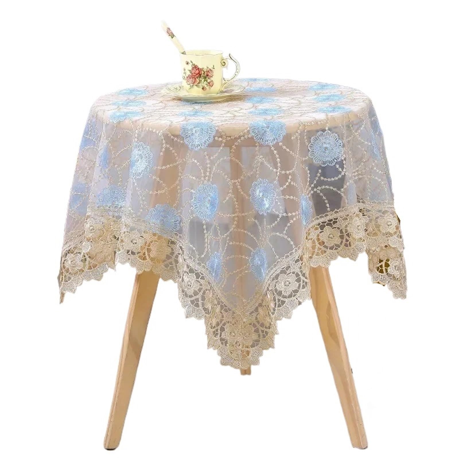 Nappe de salle à manger en lin Style03 table carrée 150x150cm pour repas de famille