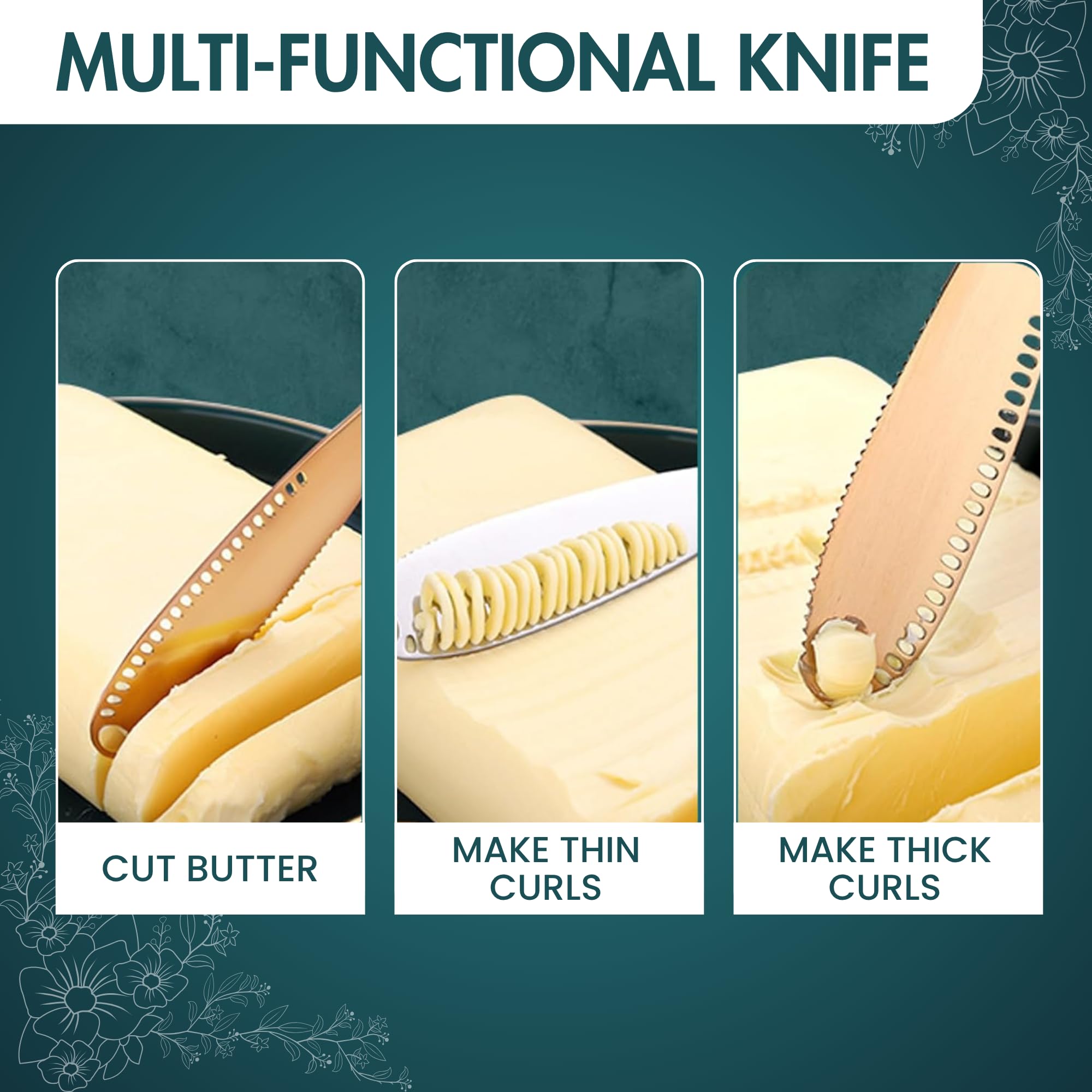 Stainless Steel 3-in-1 Butter Spreader Knife -3