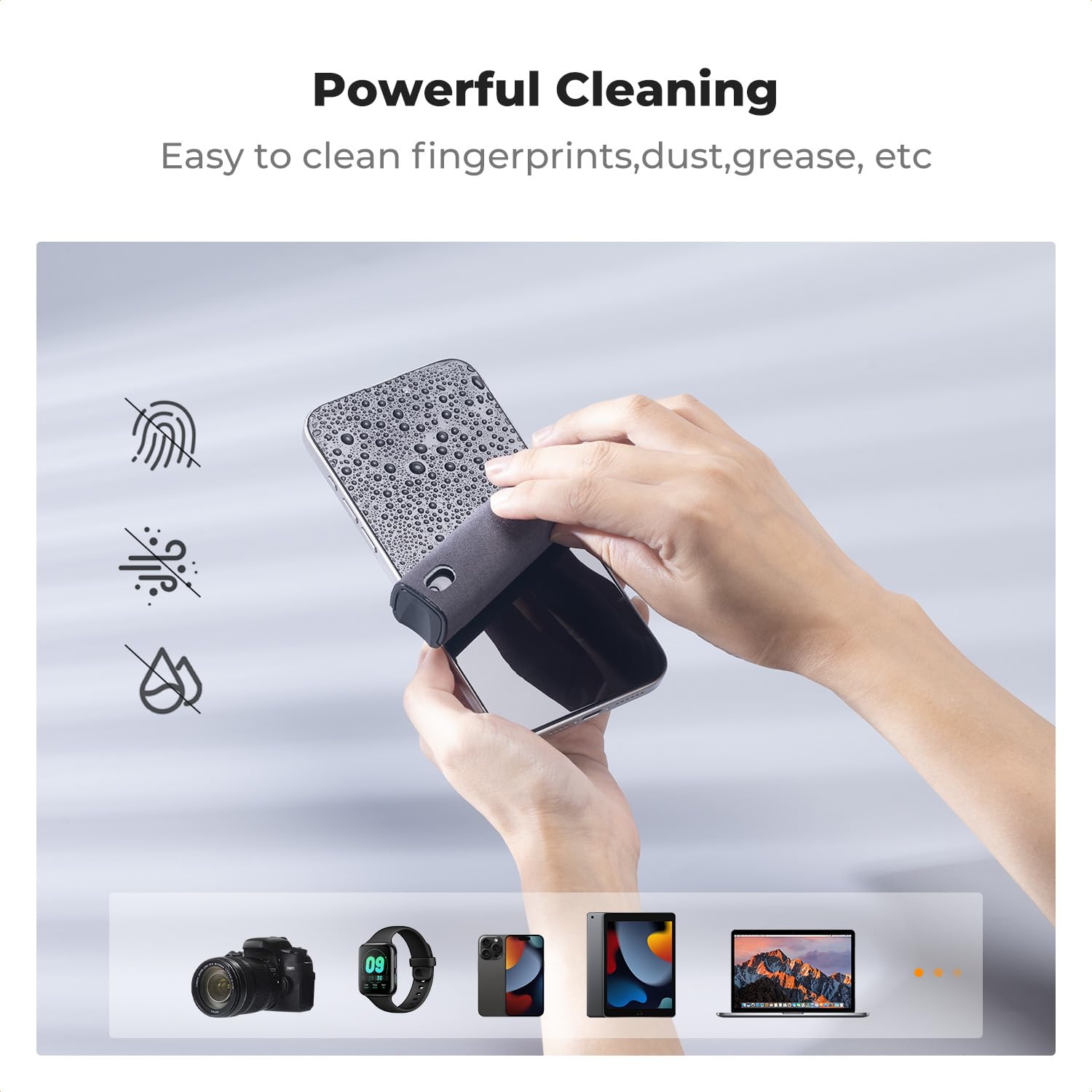 K&F Concept 2-częściowy zestaw do czyszczenia ekranu, do telewizora, laptopa, komputera, telefonu komórkowego, tabletu i czyszczenia wyświetlacza samochodowego, spray dwa w jednym i ściereczka z