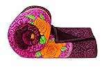 BSB HOME Premium Super Soft Cloudy Printed Mink Single Bed Blanket for Mild Winter/Heavy Winter, Ultrasoft & Cozy Single Ply Blanket | | 152 x 228 Cm (Purple & Orange Royal Rose, Weight 1100 Grams)