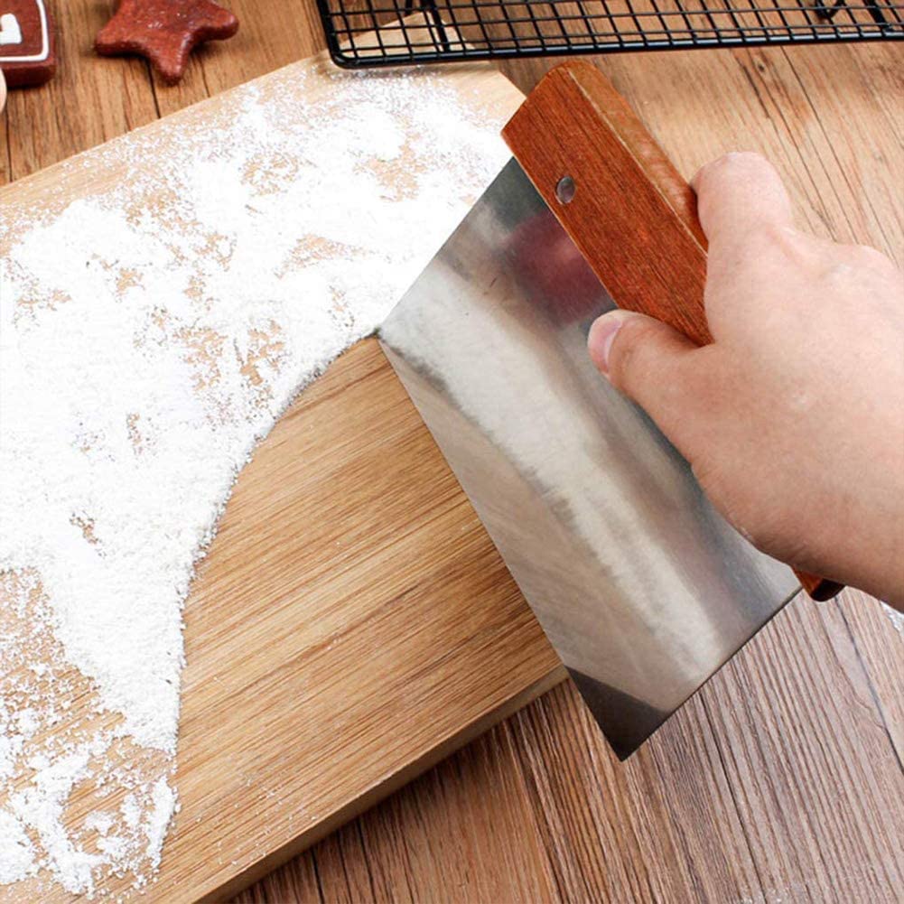 Raschietto Per Pasta Professionale - Lama Inox 17cm Con Manico Ergonomico E Scala Di Misurazione