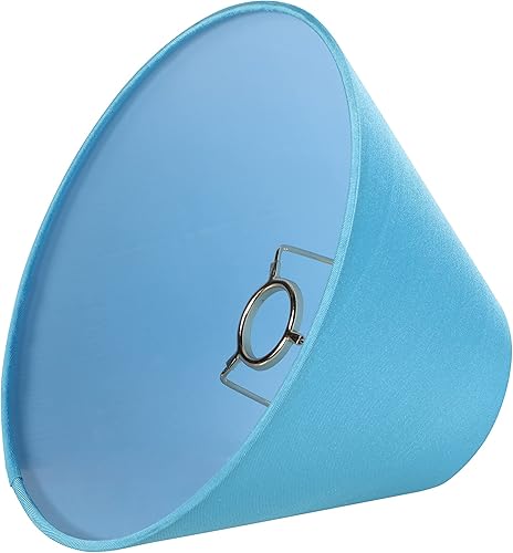 Miniatura 4 de Aspen Creative 56032, pantalla de lámpara de transición UNO de tapa dura, azul cielo, parte superior de 4 pulgadas x 10 pulgadas inferior x 7