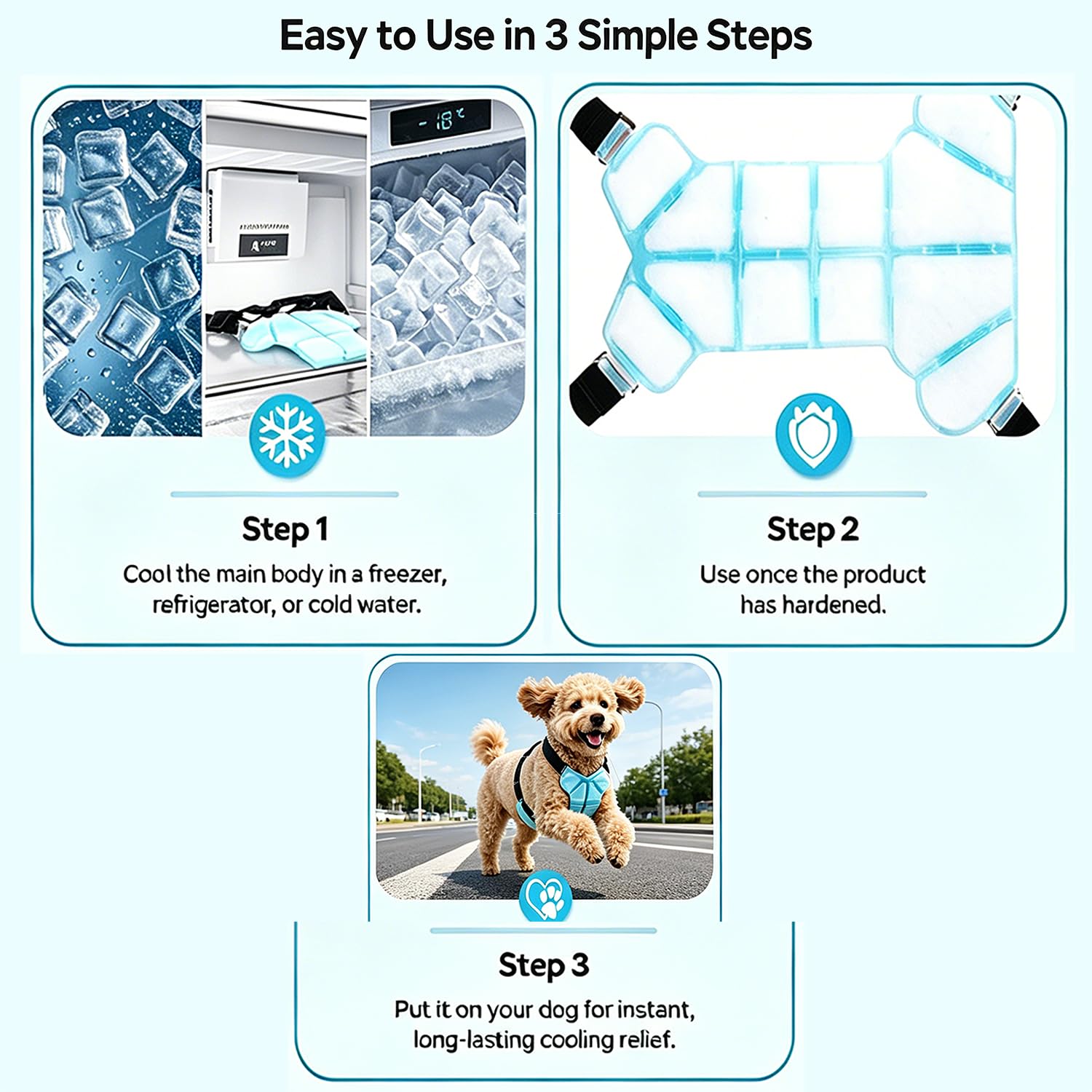Kühlweste für Hunde, leichter als Wasser-Shirt, Sommer-Wärmeentlastung für Hunde, Angstlinderungsweste für Hunde an heißen Tagen, hält das Haustier bei heißem Wetter kühl