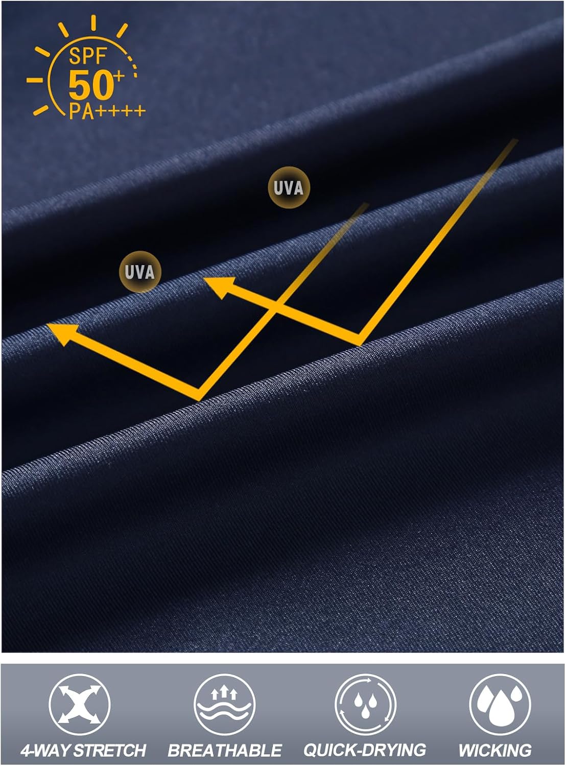 NORTHYARD Men's Running Athletic Shirts Long Sleeve Quick Dry Workout Gym Shirt Lightweight UPF 50+ Fishing Hiking Rash Guard - Image 4