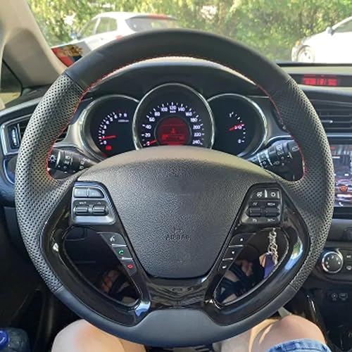 Miniatura 2 de MaJher Car Leather Hand-Stitched Steering Wheel Braid Cover,for Kia K3 2013 K2 Rio 2015-2016 Ceed Cee'd 2012-2017 Cerato