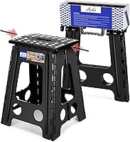 Vista 21 de ACKO Taburete de Escalón Plegable de 9 Pulgadas 300 lb de Capacidad, Taburetes de Escalón Plegables de Plástico para Niños y Adultos, Taburetes