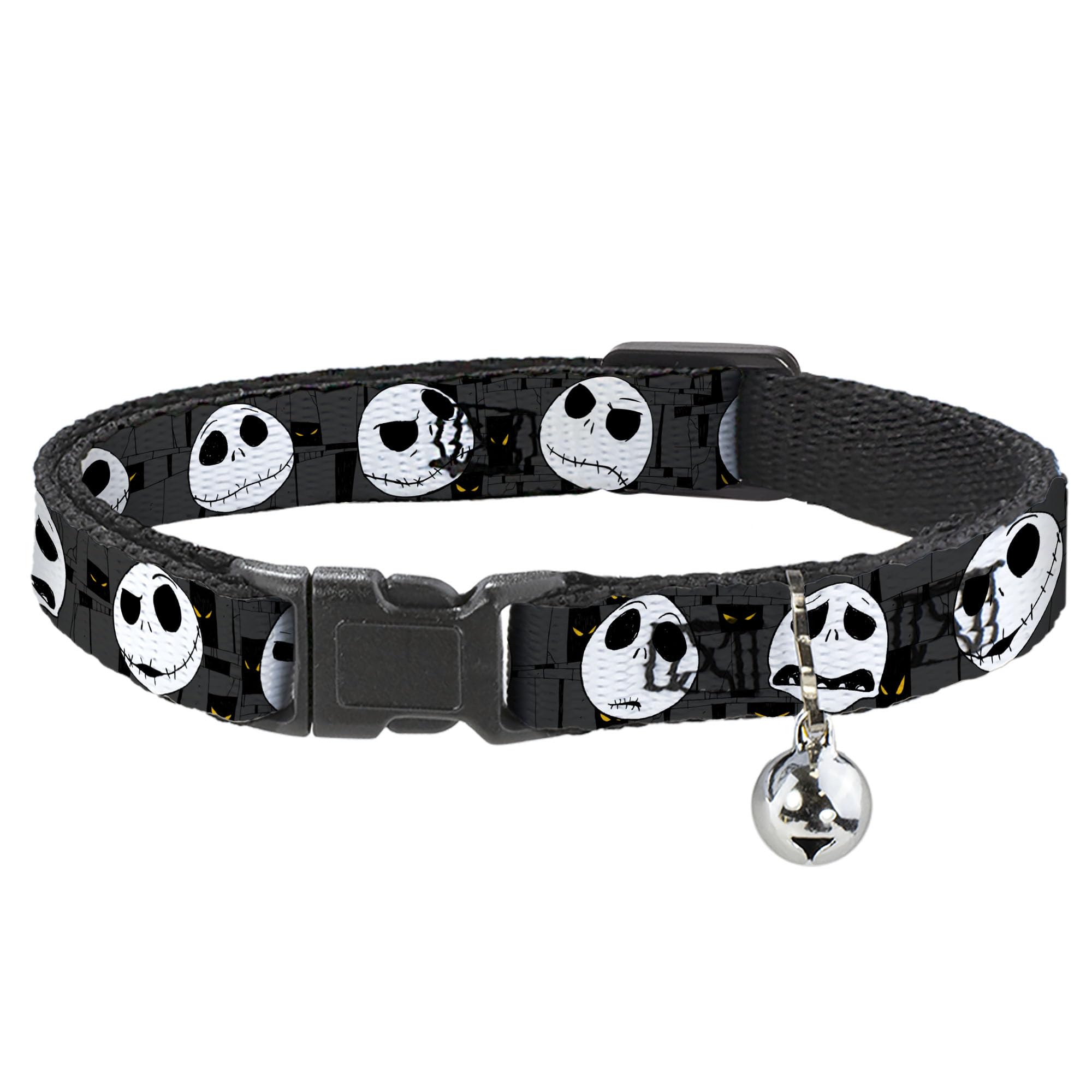 Collar para gato Breakaway Buckle Down de Pesadilla Antes de Navidad gris ajustable 23-38cm