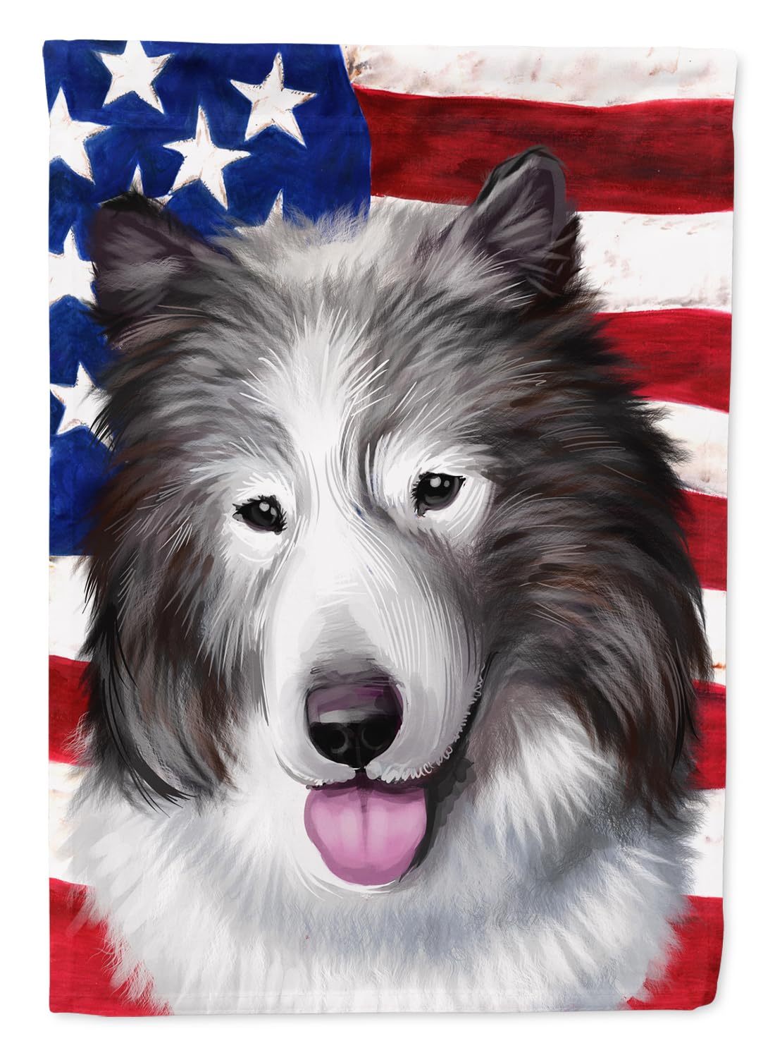 Canadian Eskimo Dog drapeau de qualité supérieure avec impression textile durable
