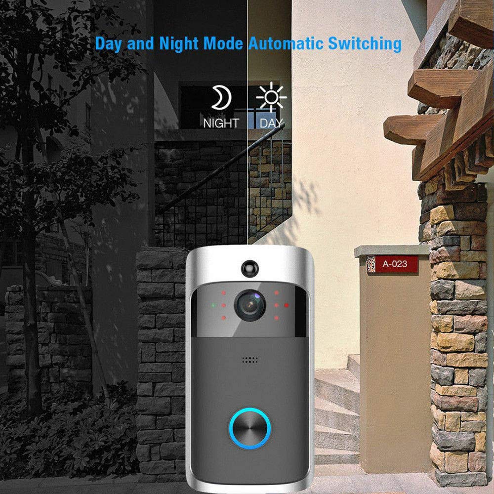 Doorbell Smart WiFi wideodomofon wi-fi dzwonek do drzwi kamera do mieszkania alarm na podczerwień bezprzewodowa kamera do monitoringu A