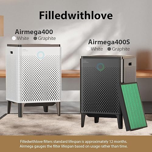 Miniatura 9 de Juego de 2 filtros de repuesto Airmega 400400S compatibles con Coway AIRMEGA Max2 400 400S 400 (G) 400S (G) 400S (G) Purificador de aire,
