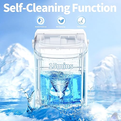 Vista 23 de Nugget - Máquina de hielo para encimera con hielo masticable suave, automática de 35 libras en 24 horas, máquina de hielo portátil de guijarros