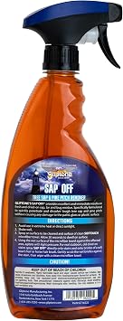 Gliptone Sap Off, Fast-Acting Sap, Pine Tar & Bug Remover Spray, 22 Fl Oz, Non-Abrasive Formula Safe for Paint, Glass & Plastic, Removes Dried-On Sap, Tar, and Bug Residue Quickly