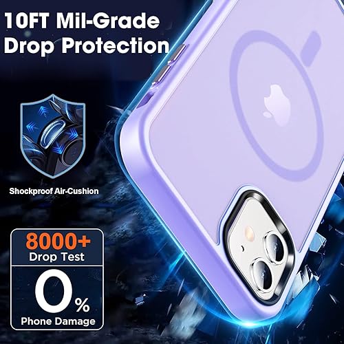 Miniatura 4 de MOCCA - Funda magnética resistente para iPhone 11 de 6.1 pulgadas, compatible con MagSafe, protector de pantalla de vidrio + protector de lente de