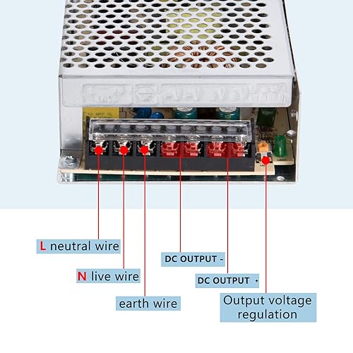 Miniatura 6 de Fuente de alimentación conmutada de 24V 5A 120W DC AC 100V240V a DC-12V Adaptador de corriente, voltaje constante del transformador, adecuado para