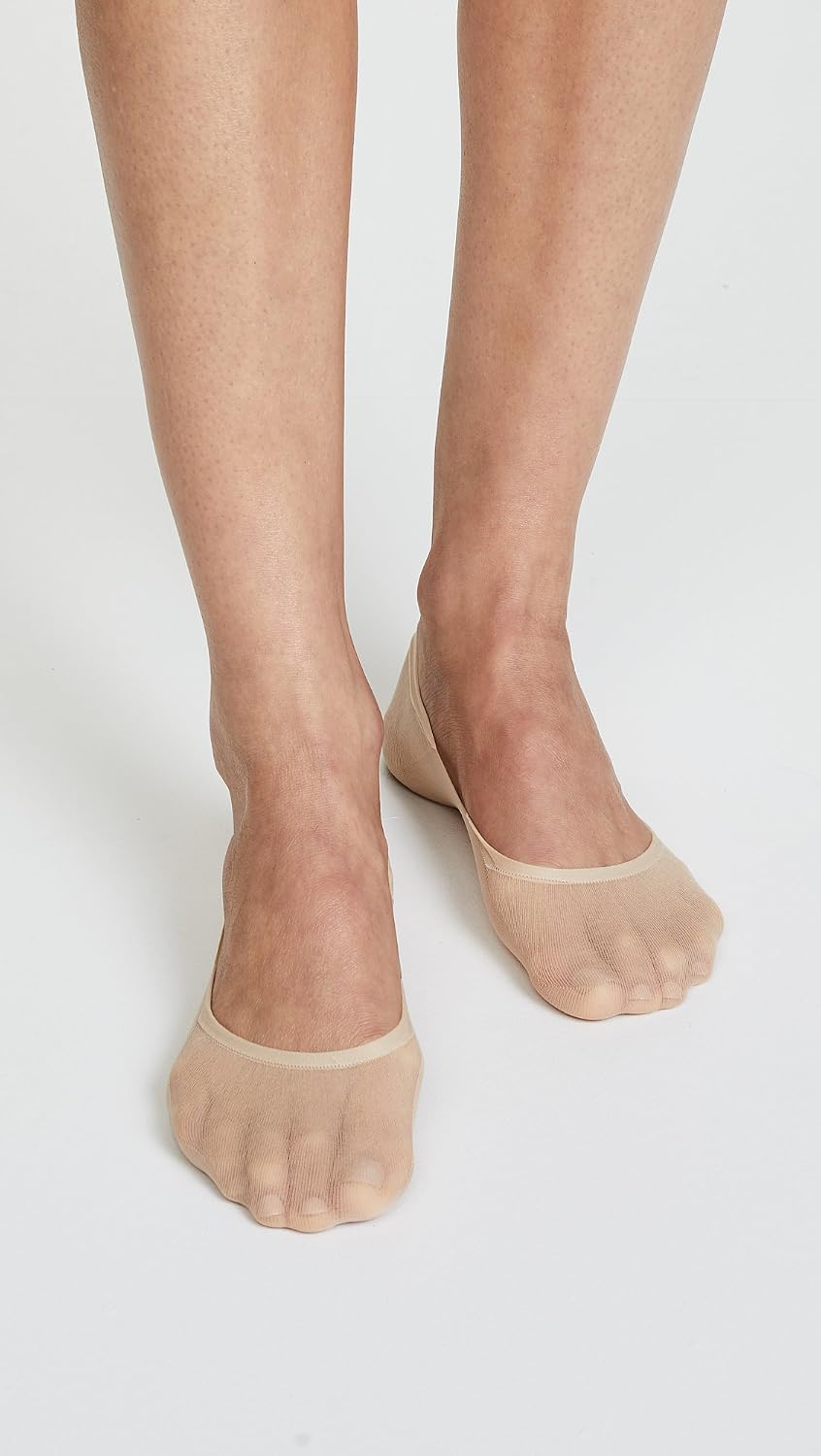 Wolford Cotton Footsies Socks for Women Breathable & Comfortable Lightweight Liners for Shoes Invisible No-Show Socks