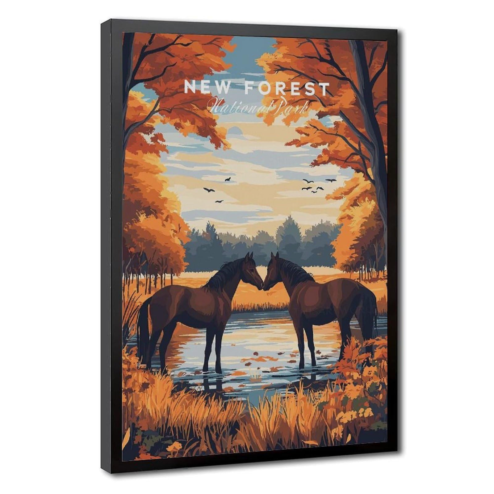 Bareronor New Forest Canvas Poster Bedroom Decor Landscape Office Room Decor Gift 24" L X 36" W