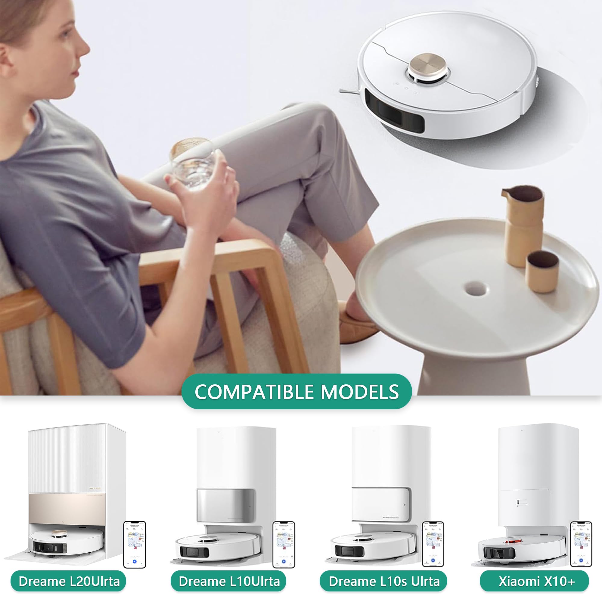 Sacchetti Polvere Per Robot Aspirapolvere Dreame L10S Ultra, L10 Ultra E Xiaomi X10 - Confezione Da 10 Pezzi - Foto 9