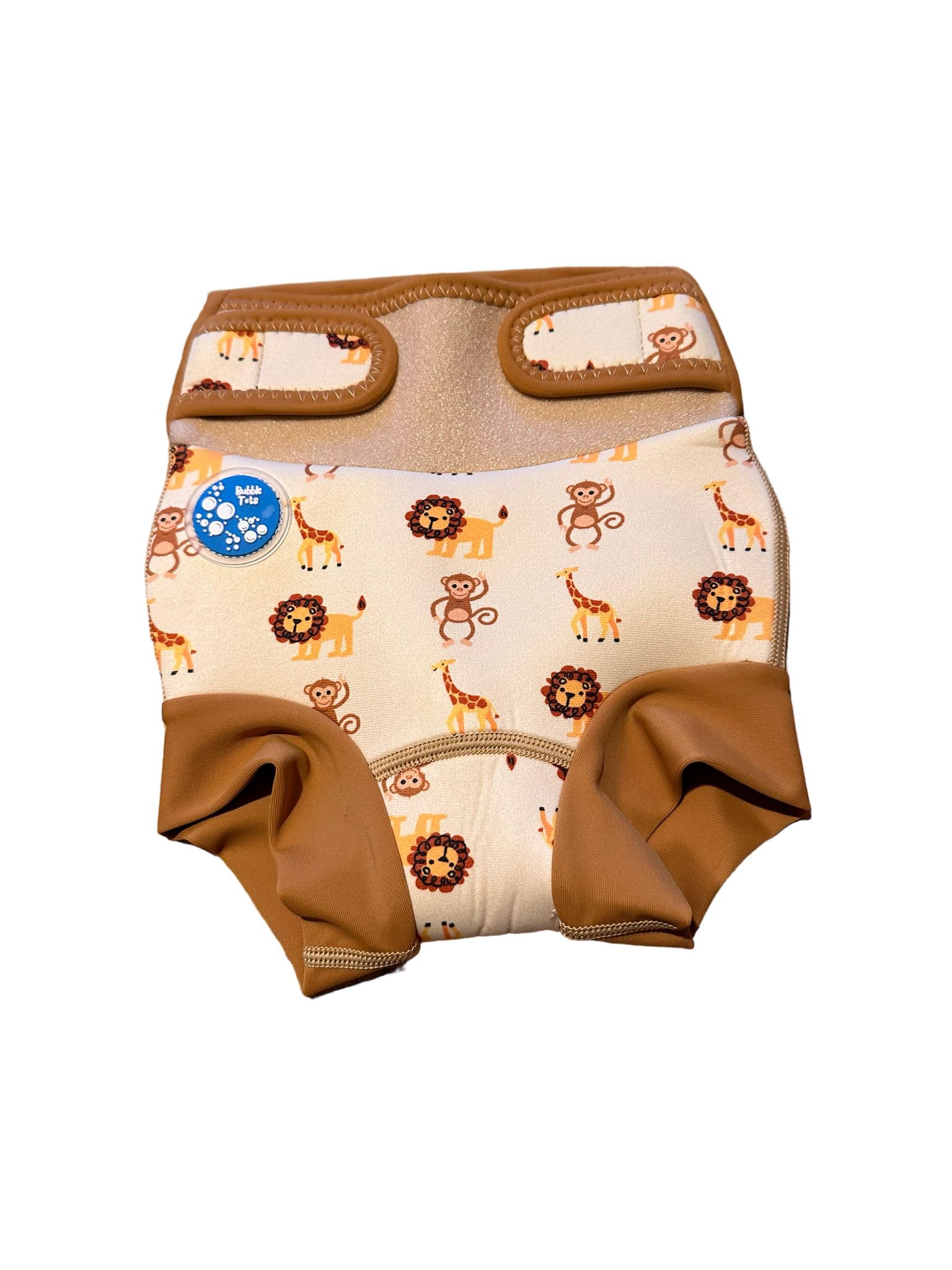 Bubble Tots Go Anywhre Swim Nappy (Yellow Safari, XL - 12-24 Months)
