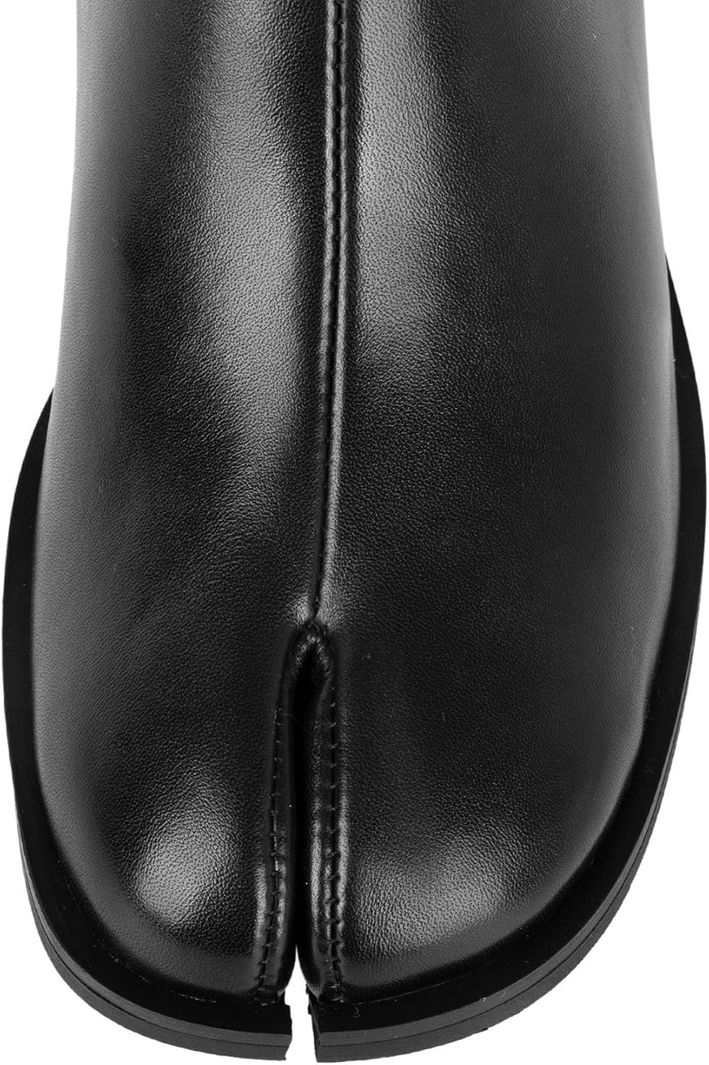KOKOMOMO Tabi Boots for Women Split Toe Shoes Ankle Boots Chunky Heels Chelsea Booties Japanese Ninja Shoes Low Mid Heel Work Party Dress Shoe