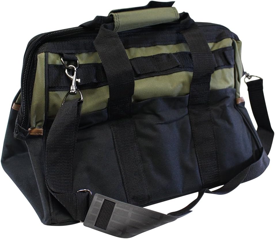 RAVEN 25 Pocket Nylon Tool Bag | Size 16" x 9" x 11" | Heavy-Duty 600D Nylon Construction | Ergonomic Design with Padded Shoulder Strap | Ideal for Professionals & DIY Enthusiasts