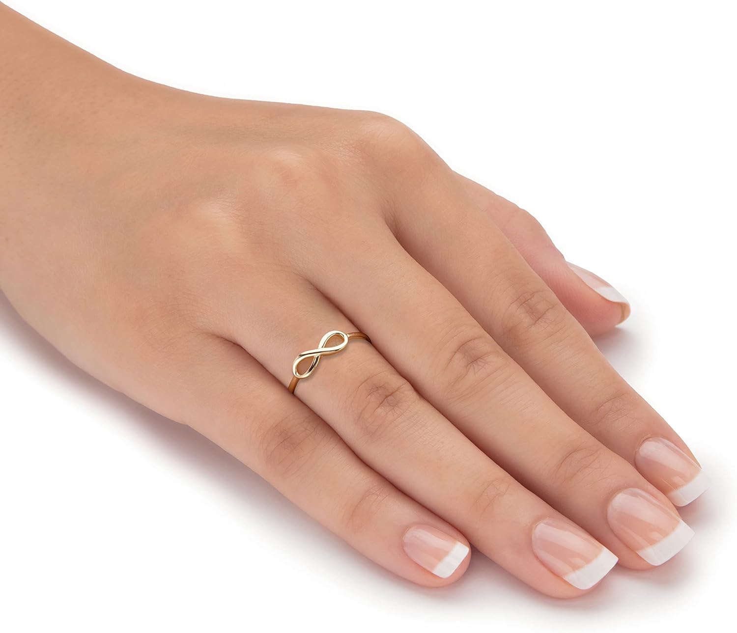 PalmBeach 10K Yellow Gold Stackable Infinity Ring Sizes 6-10