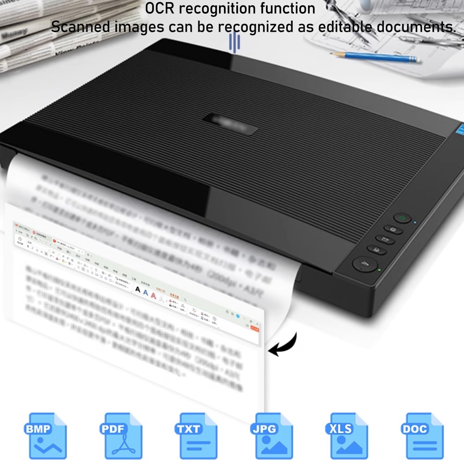 Scanner À Plat Grand Format, Scanner Photo A3 Avec Source Lumineuse LED, 2400 DPI Et Zone De Numérisation De 11,98 X 16,8 Pouces, Scanner De Documents Et De Livres, Pour Bibliothèques Et Écoles