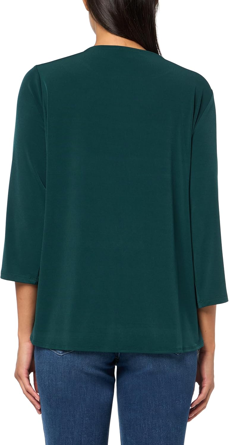 Calvin Klein Womens 3/4 Sleeve Hardware Detail Top - Image 2