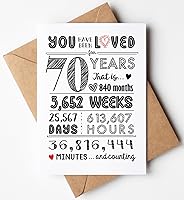 Vista 5 de Katie Doodle - Tarjeta de cumpleaños número 70 súper bonita, regalos de cumpleaños de 70 para mujeres, regalos de cumpleaños de 70 para hombres