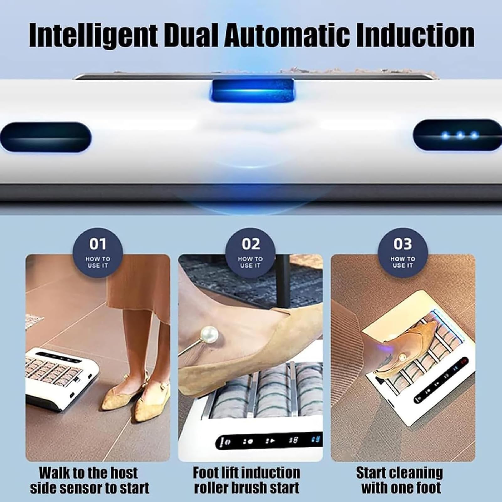 Pulidora eléctrica de zapatos, máquina de limpieza totalmente automática de 1000 Pa, limpiador de suela sin agua de 260 RPM para hogar, oficina, hoteles, uso comercial