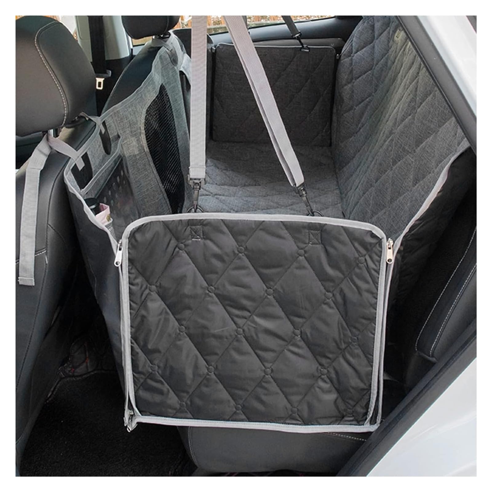 Funda for asiento de coche for perrosFunda protectora for asiento de coche for perros, funda for asiento trasero for perros con ventana de malla, hamaca impermeable y resistente a los arañazos, lavabl
