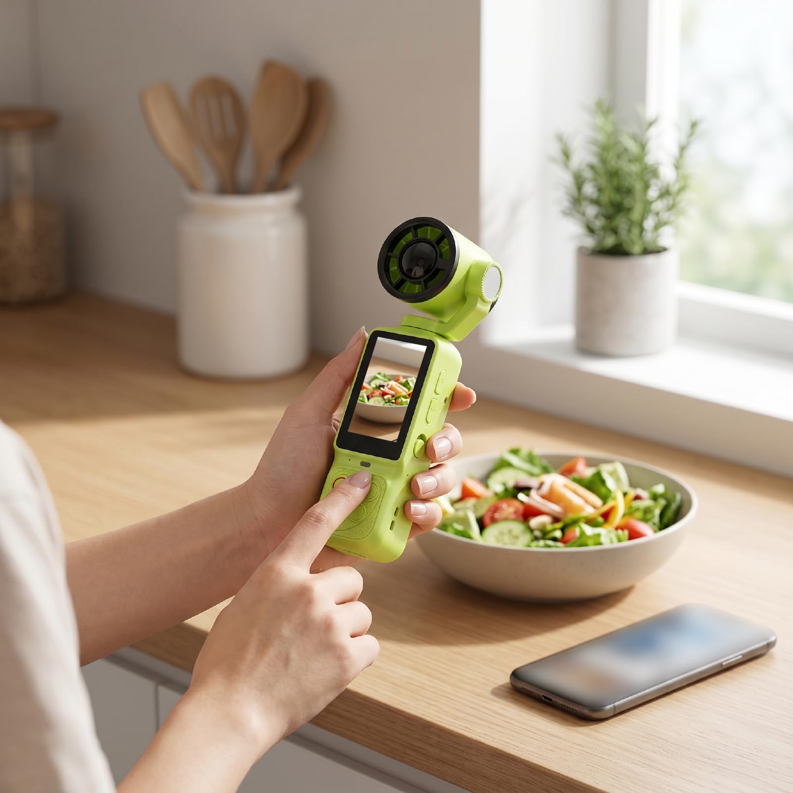 Action Camera 4K, Videocamera Sportiva con Design della Lente