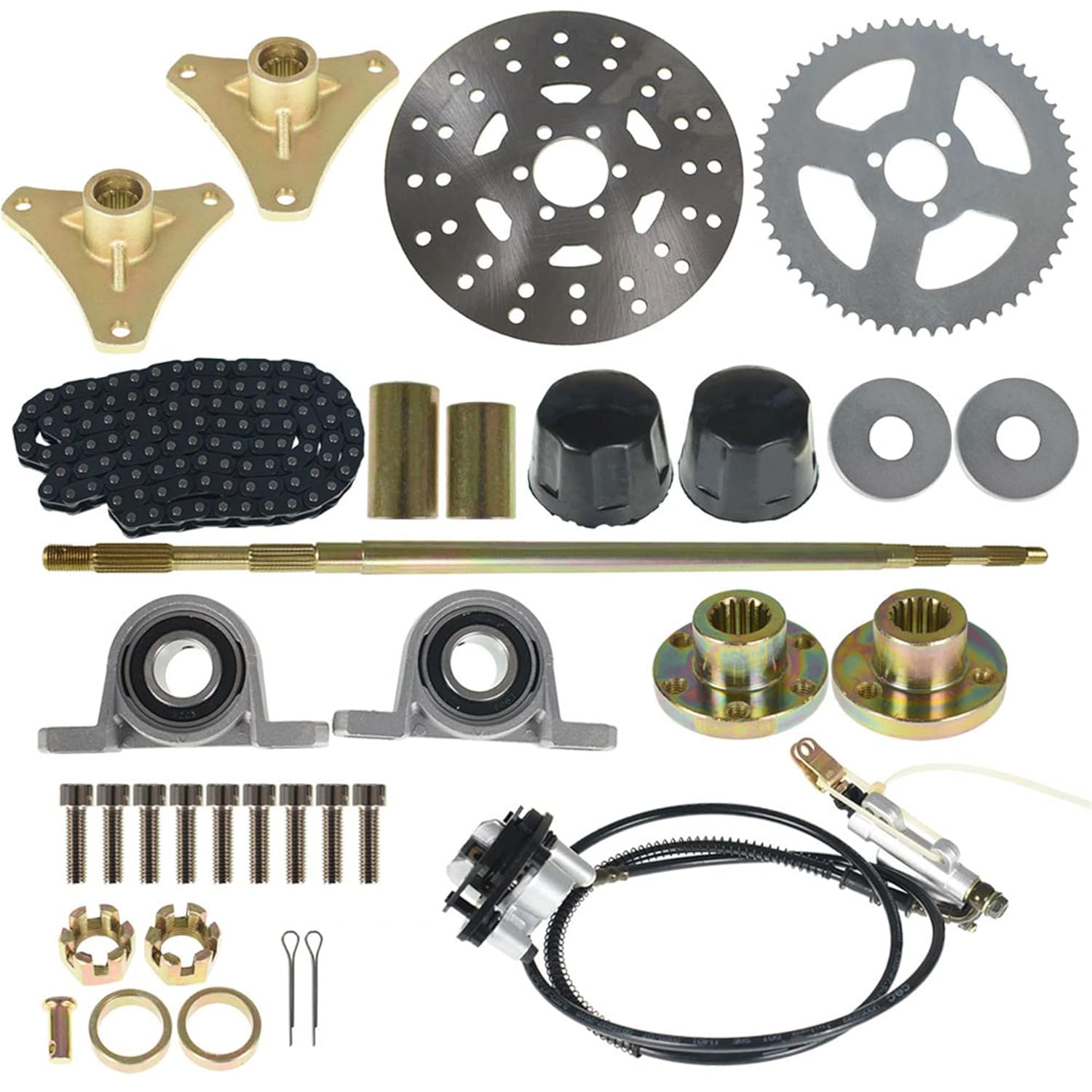 waltyotur Drift Trike Go Kart Sprocket Hub Brake Assembly