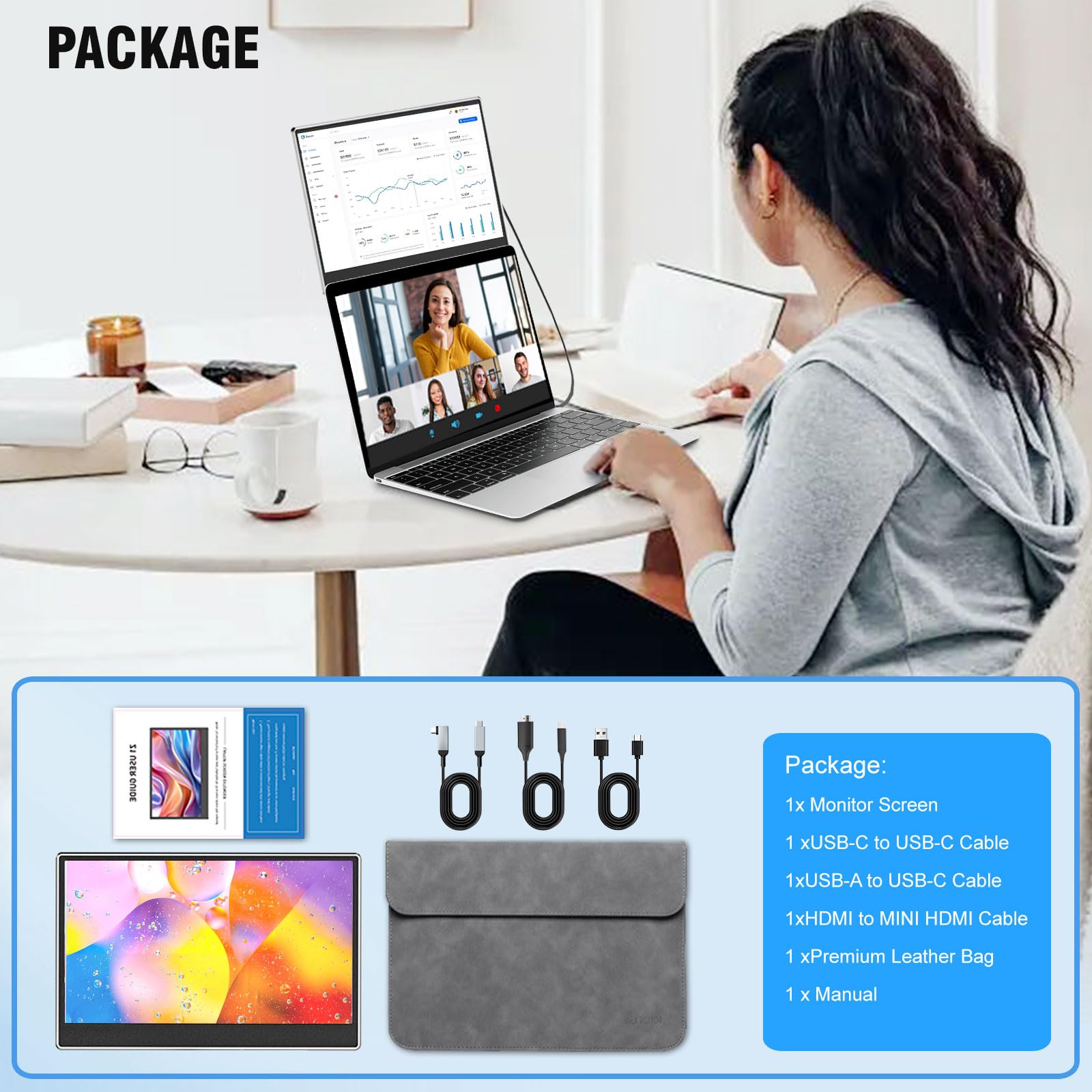 Amazon.co.jp: KEFEYA ノートパソコン画面エクステンダー ポータブル