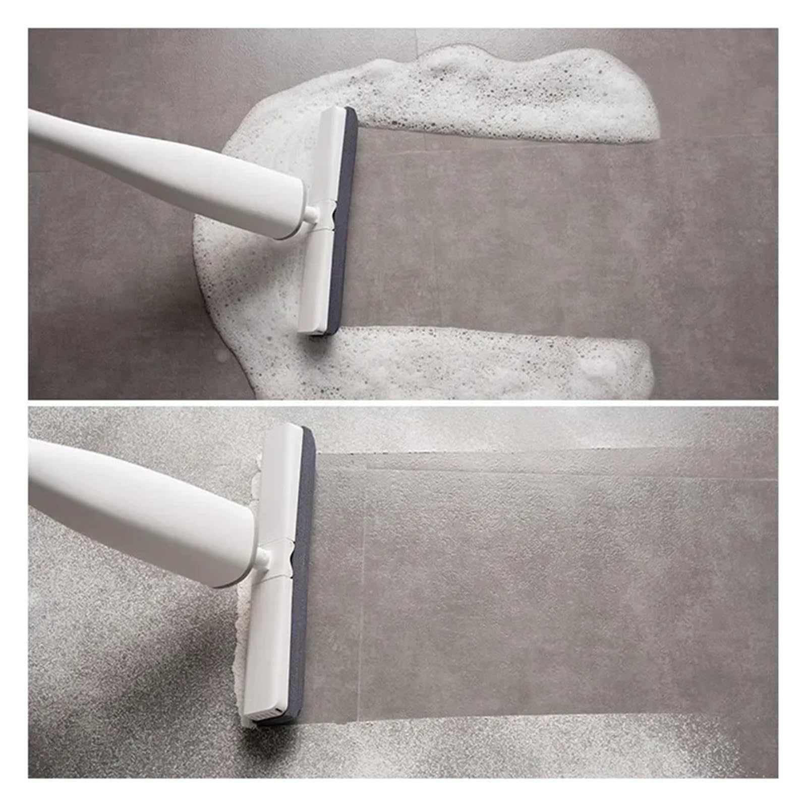 Fregona automática autoescurrible con Cabezales de Esponja de PVA, Lavado a Mano Gratuito, autoescurrible for la Limpieza del Suelo del Dormitorio.(Mop with 2 Head)