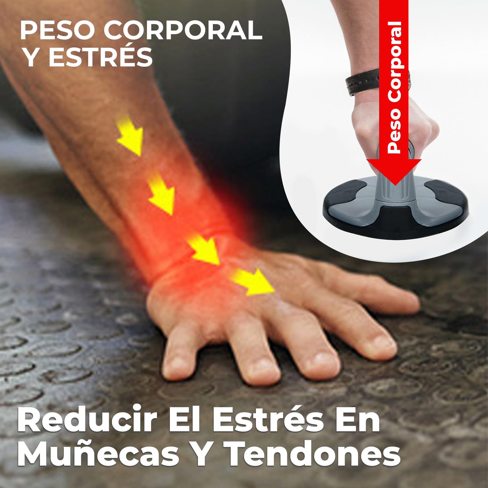 ResultSport Soportes de ejercicio con mango de espuma para hombres y mujeres, un entrenamiento perfecto para presionar el pecho