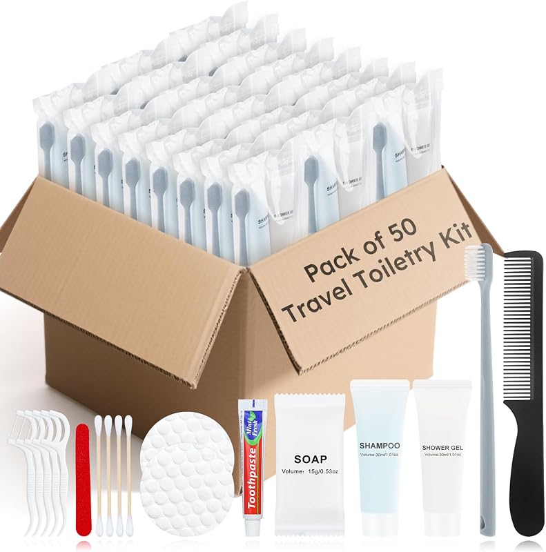 Kit de higiene para viagem LLHQAMT com 50 conjuntos individuais