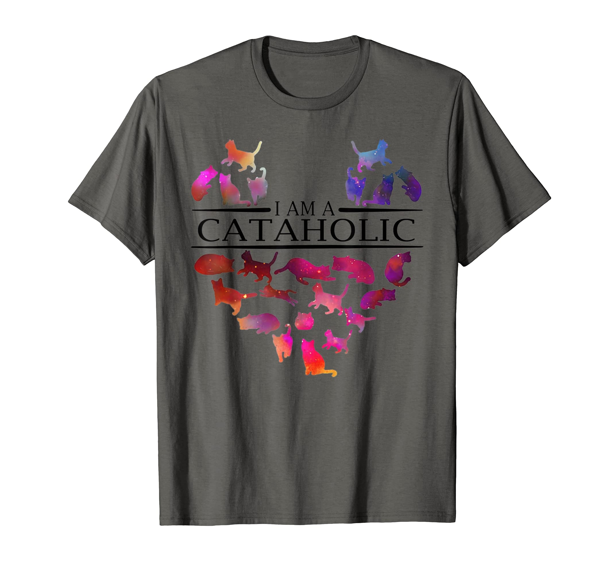 I Am A Cataholic, Cat heart love Cataholic shirt, funny Cat T-Shirt