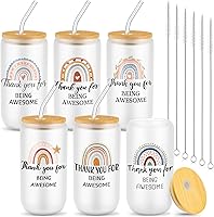 Vista 17 de Juego de 6 regalos de agradecimiento para empleados, regalo de equipo de agradecimiento a granel, compañeros de trabajo, lata de 16 onzas, vaso