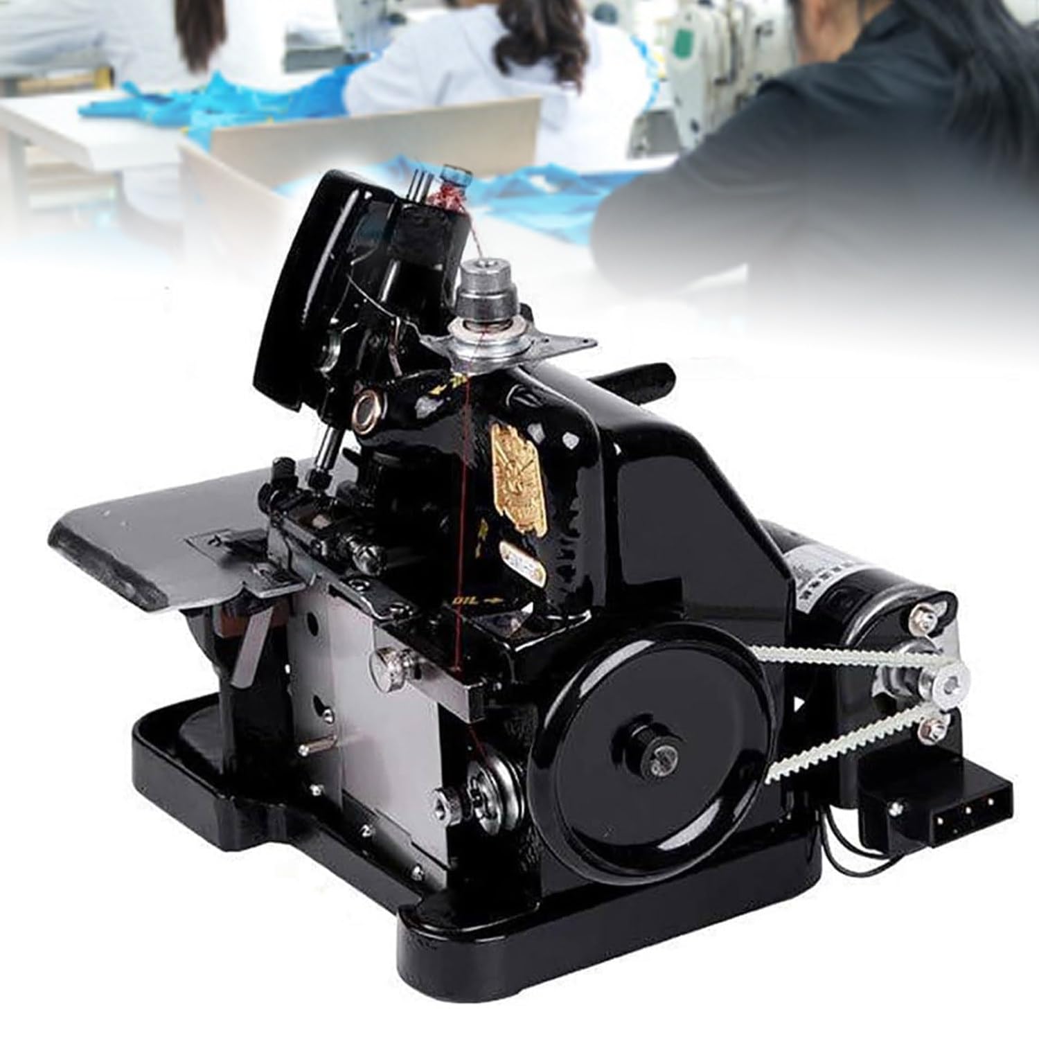 Multifunktionale Coverstich & Overlock Kombimaschine Inklusive Praktischem Zubehörset,Platzsparendes Kompaktdesign,Robuste Industriequalität Für Private Und Gewerbliche Näharbeiten Black