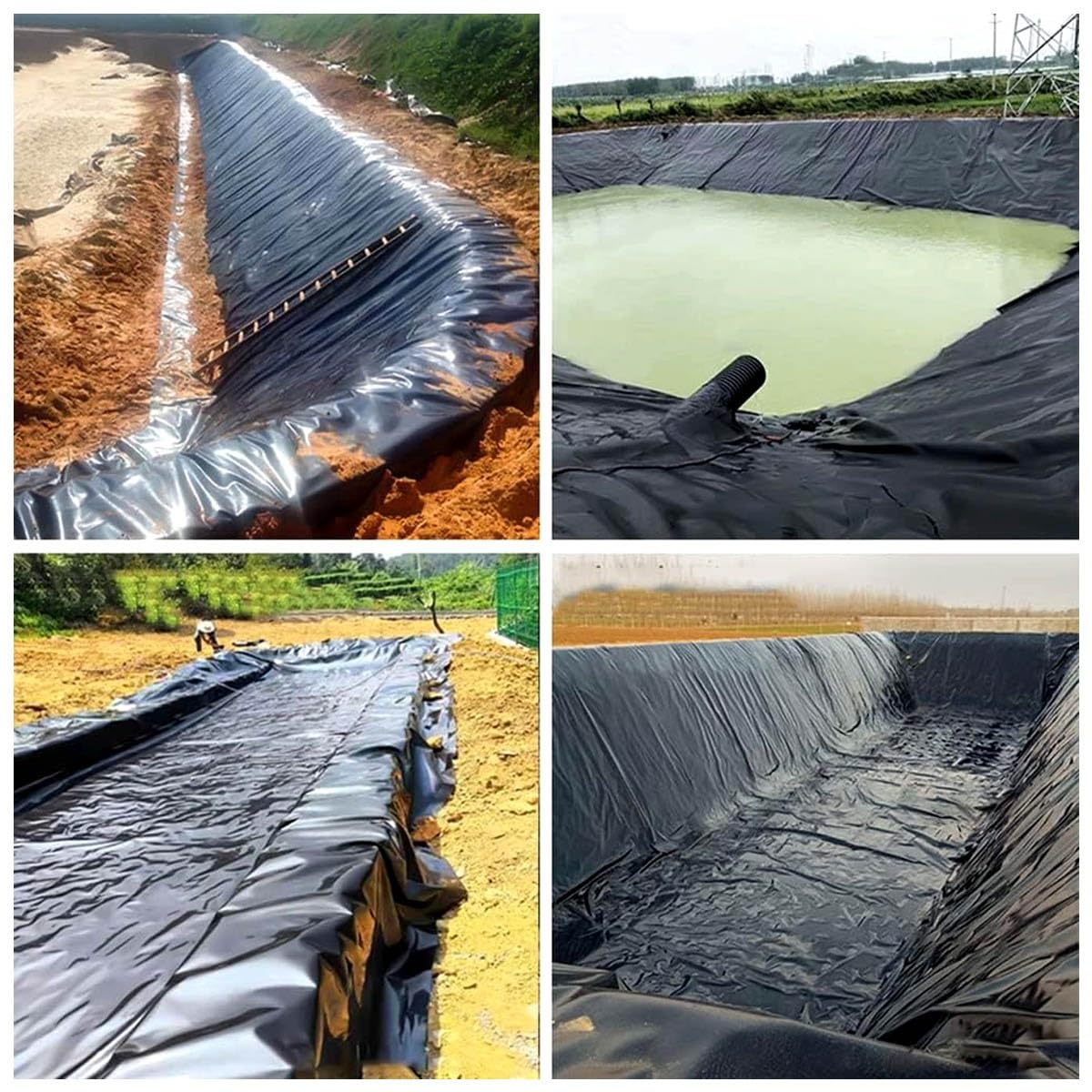 Telo per laghetto da Esterno 3x10 m, Colore Nero, Spessore Elevato, Adatto per Giardini Acquatici, laghetti e paesaggistica da Giardino.