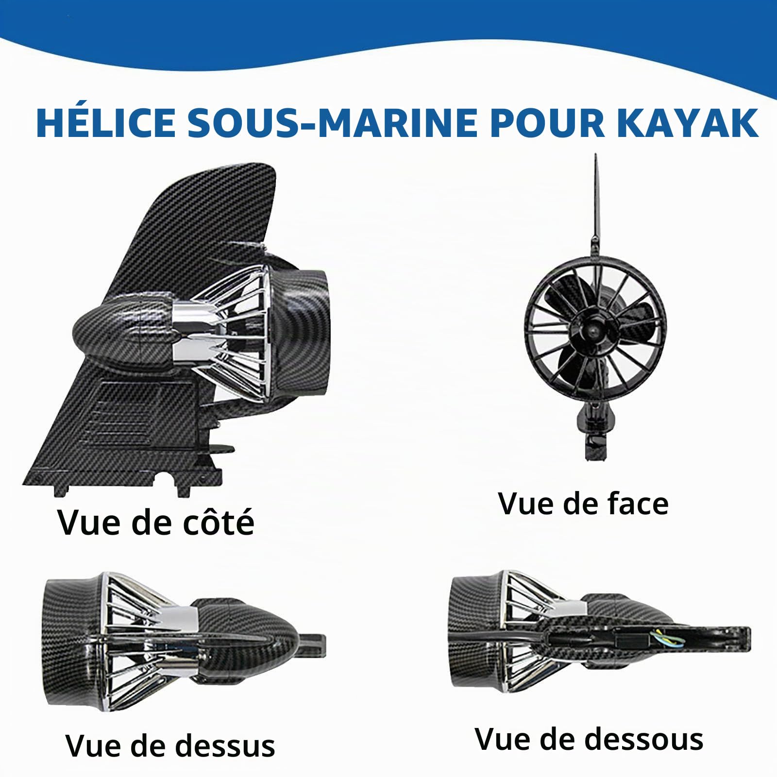 Aileron éLectrique pour Planche de Surf, Planche de Stand Up Paddle à Vitesse RéGlable, Propulseur sous-Marin, Aileron à Moteur de PousséE avec TéLéCommande
