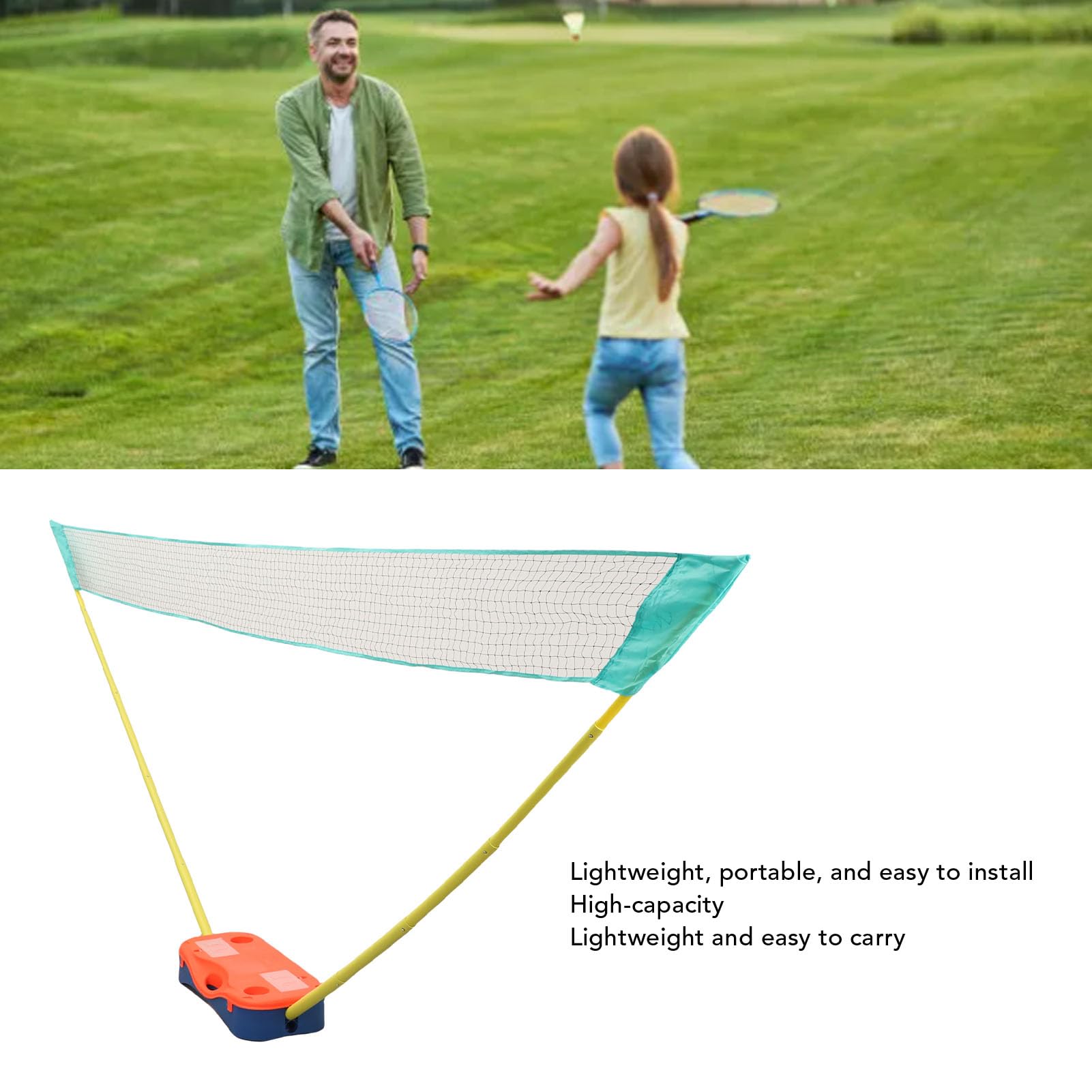 Bádminton Portable Set per la Squadra Sportiva Blu Arancione in Base Al Campo di Stoccaggio in Vacanza in Famiglia
