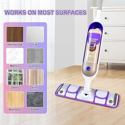 Miniatura 7 de Almohadillas reutilizables para mopa Swiffer PowerMop, almohadillas de repuesto para mopa Swiffer Power Mop Spray Mop Pad para limpieza de suelos de