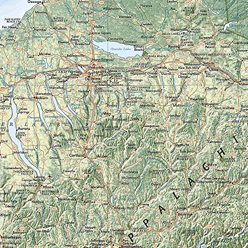 National Geographic New York Wall Map (40.5 X 30.25 In) (National Geographic Reference Map) #TOP2