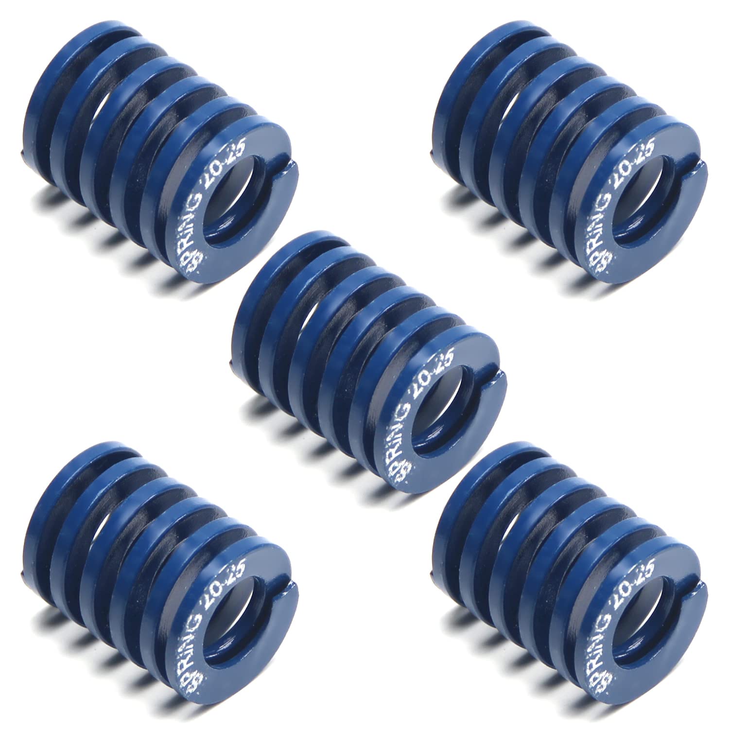 Yinpecly 5pcs Blue 3D Printer Die Spring 20mm OD 10mm ID 25mm Long Spiral Stamping Light Load Compression Mould Die Spring for Mechanical Equipment 3D