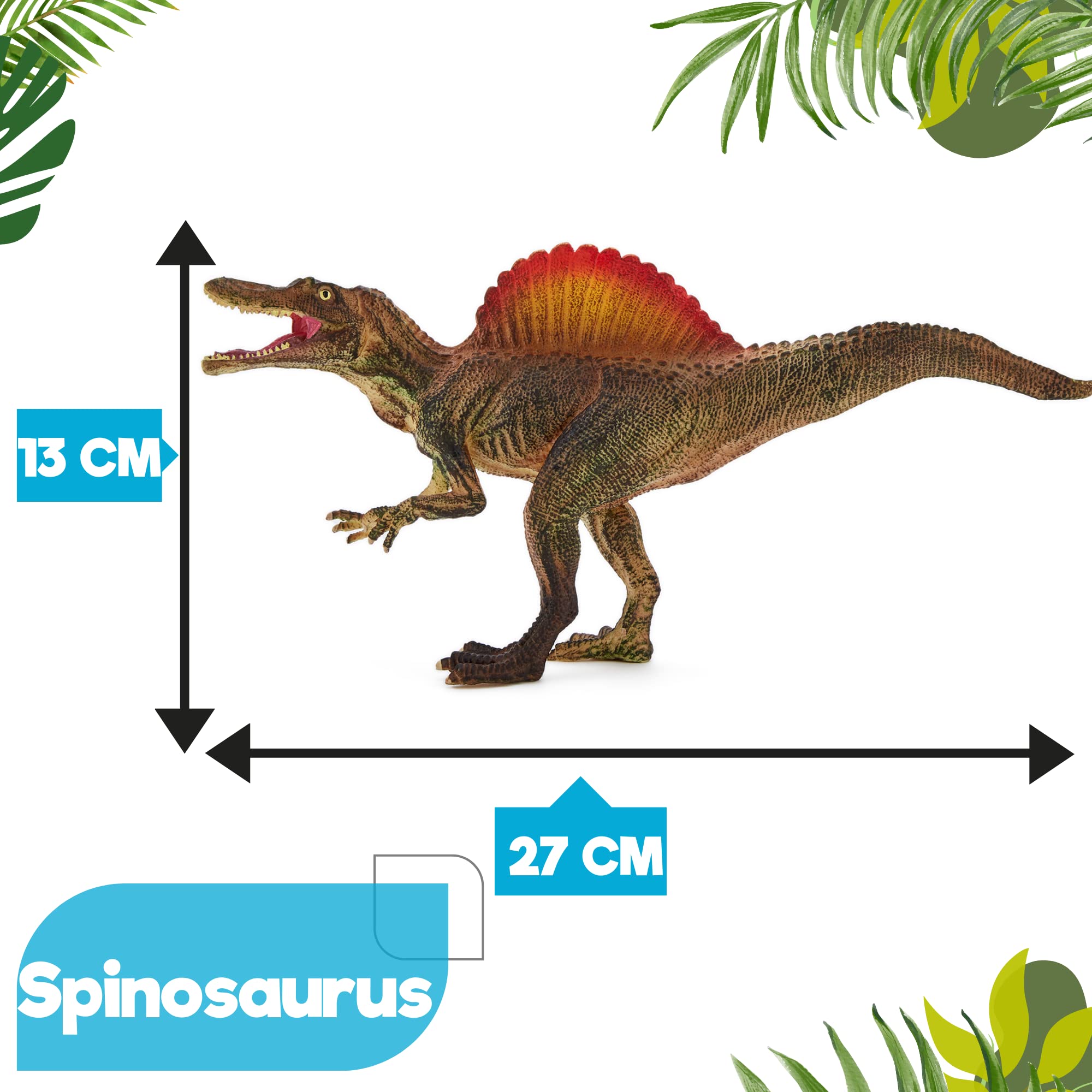 Zappi Co Figurka dziecięca Spinozaura, zabawka w postaci dinozaura (27 cm długości) Realistyczna szczegółowa kolekcja dinozaurów, figurki akcji