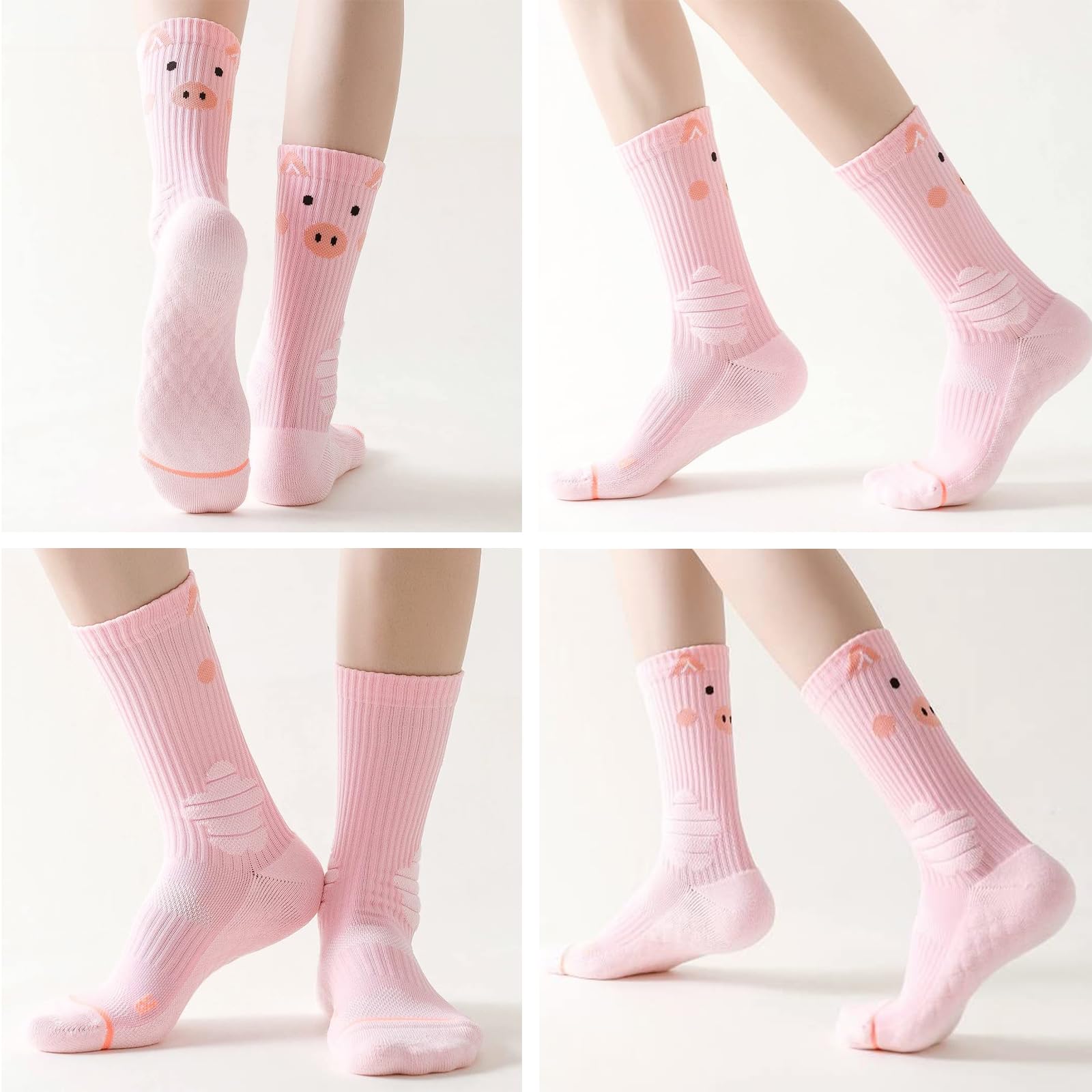 Chaussettes Mi-Mollet Puzzle Autisme Avec Cœur - Taille Unique 36-44 - Antidérapantes Pour Sport, Randonnée, Yoga - 8
