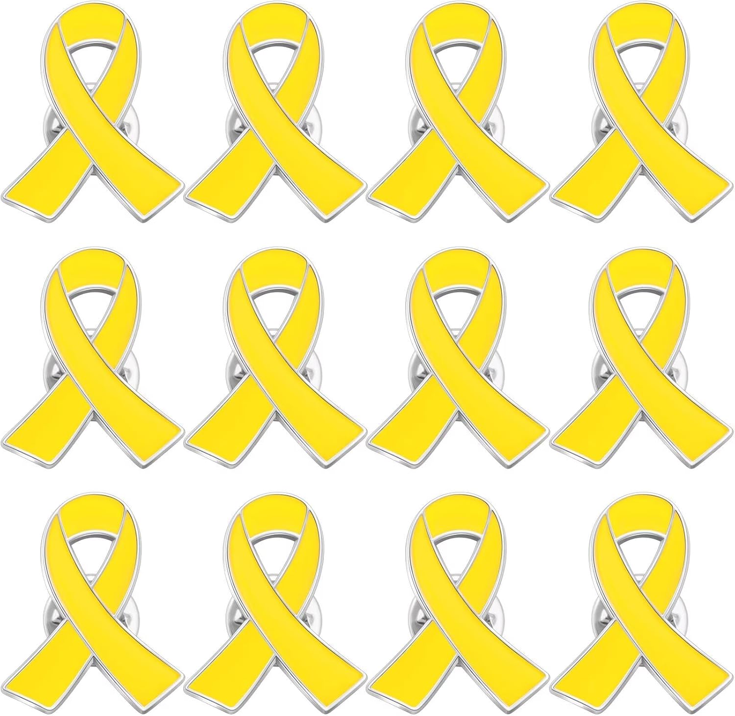 200 Pcs Yellow Ribbon Pin Hostages Israel Bring Them Home Pins Cancer Awareness Pins Troop Support Campaign Charity Donation Event Accessories