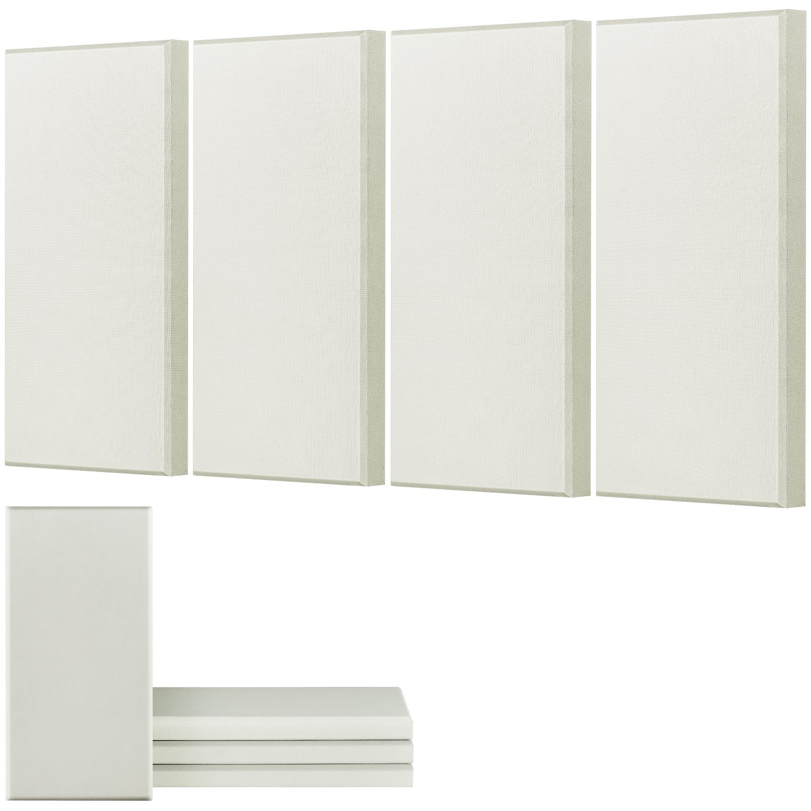 VEVOR Akustikpaneele 600x300x50 mm, 4 Stück, Selbstklebende, Beige